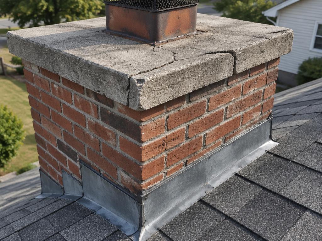 Chimney Crown Repair for a residential home in North Jersey