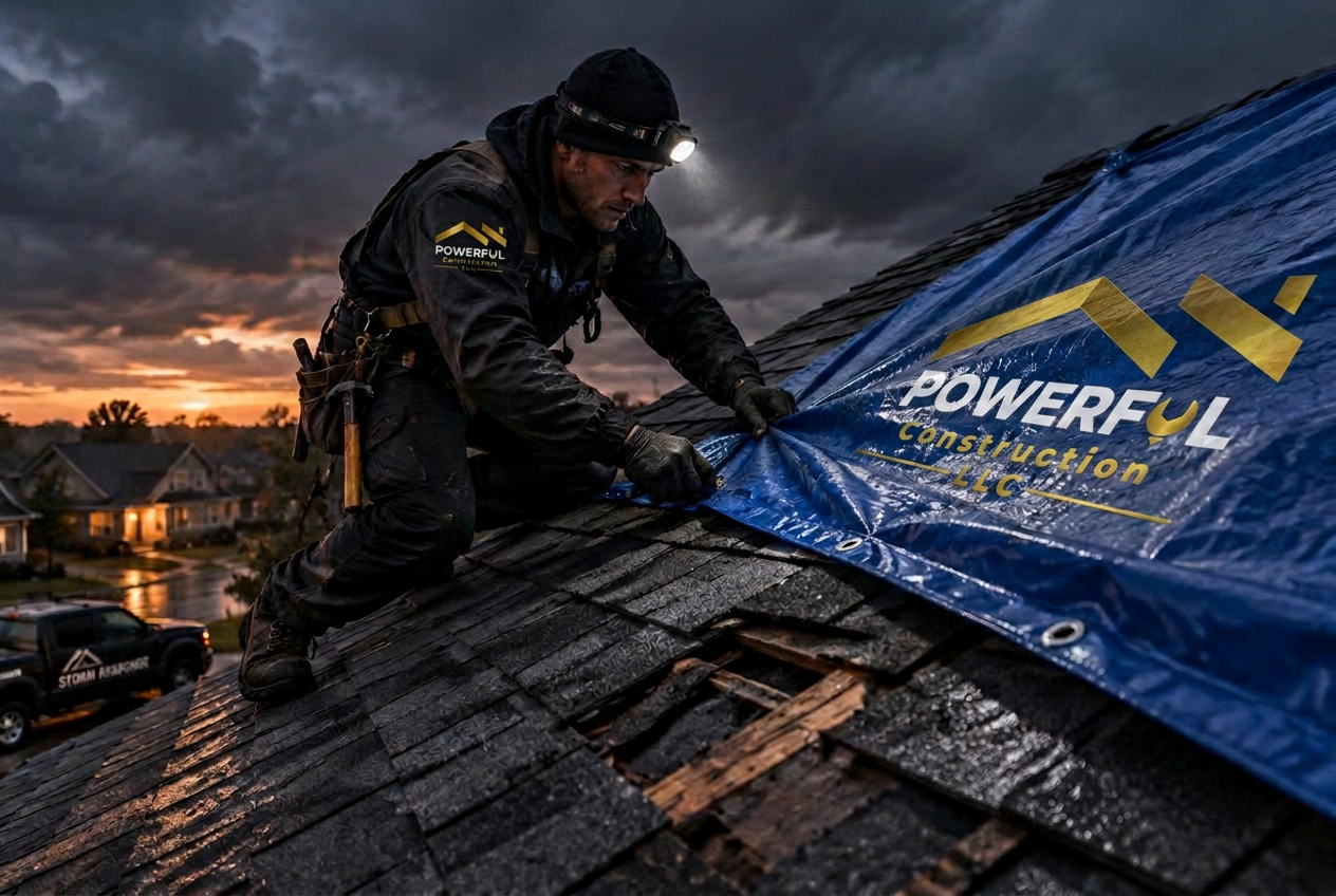 Emergency Roof Repair for a residential home in North Jersey